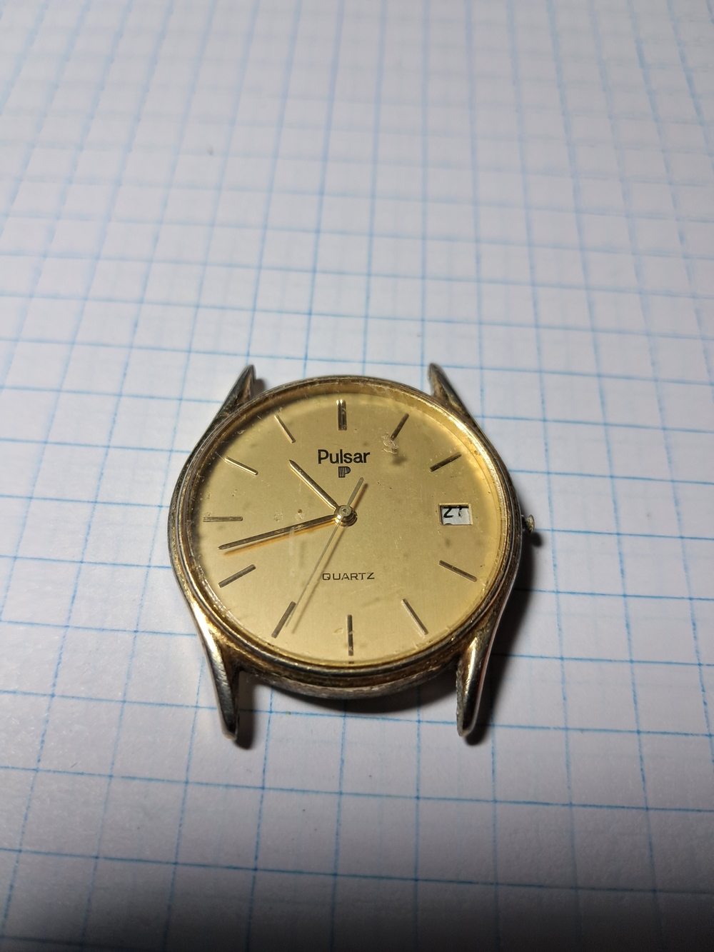 Pulsar Gold Tone Quartz Dress Watch - Gold Dial